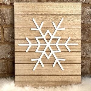 NWT Target bullseye winter snowflake set of 2 wall decor